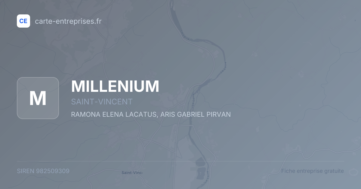 MILLENIUM — 982509309 — fiche entreprise