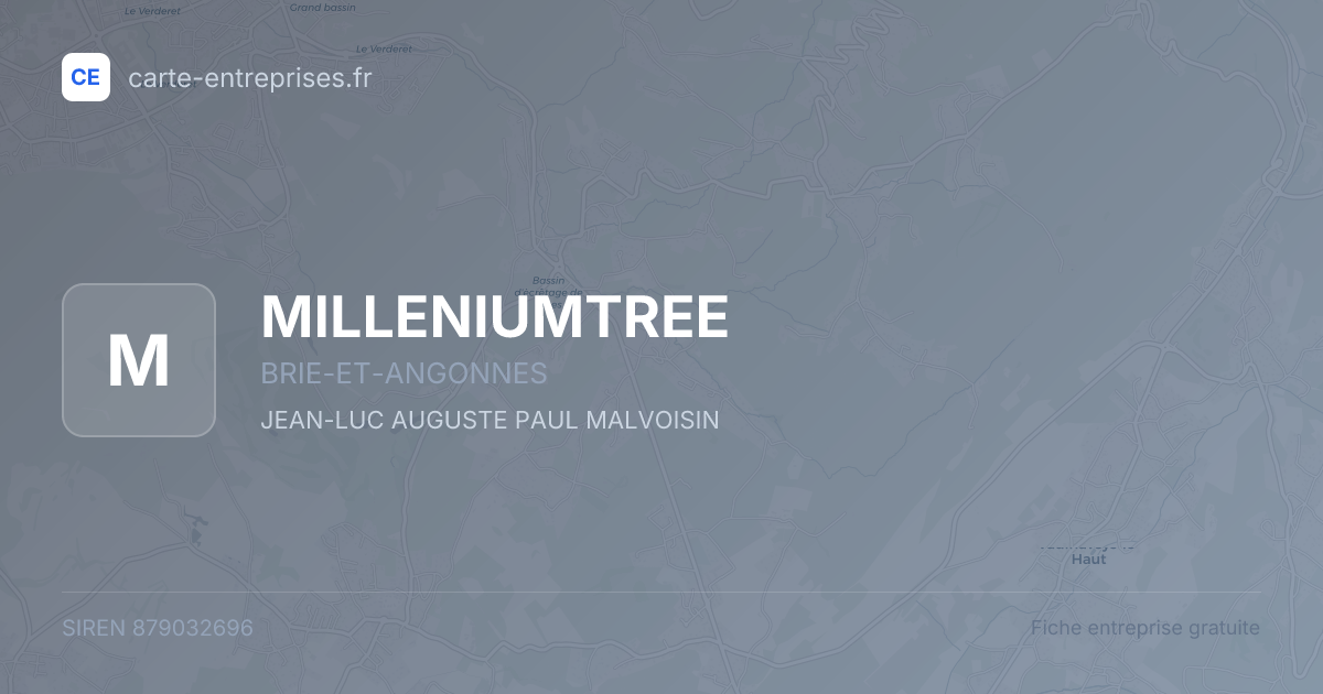 MILLENIUMTREE — 879032696 — fiche entreprise