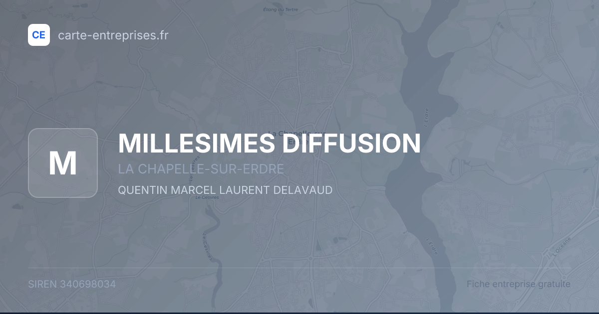 MILLESIMES DIFFUSION — 340698034 — fiche entreprise