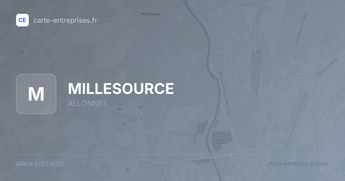 MILLESOURCE — 808236137 — fiche entreprise