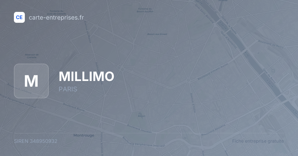 MILLIMO — 348950932 — fiche entreprise