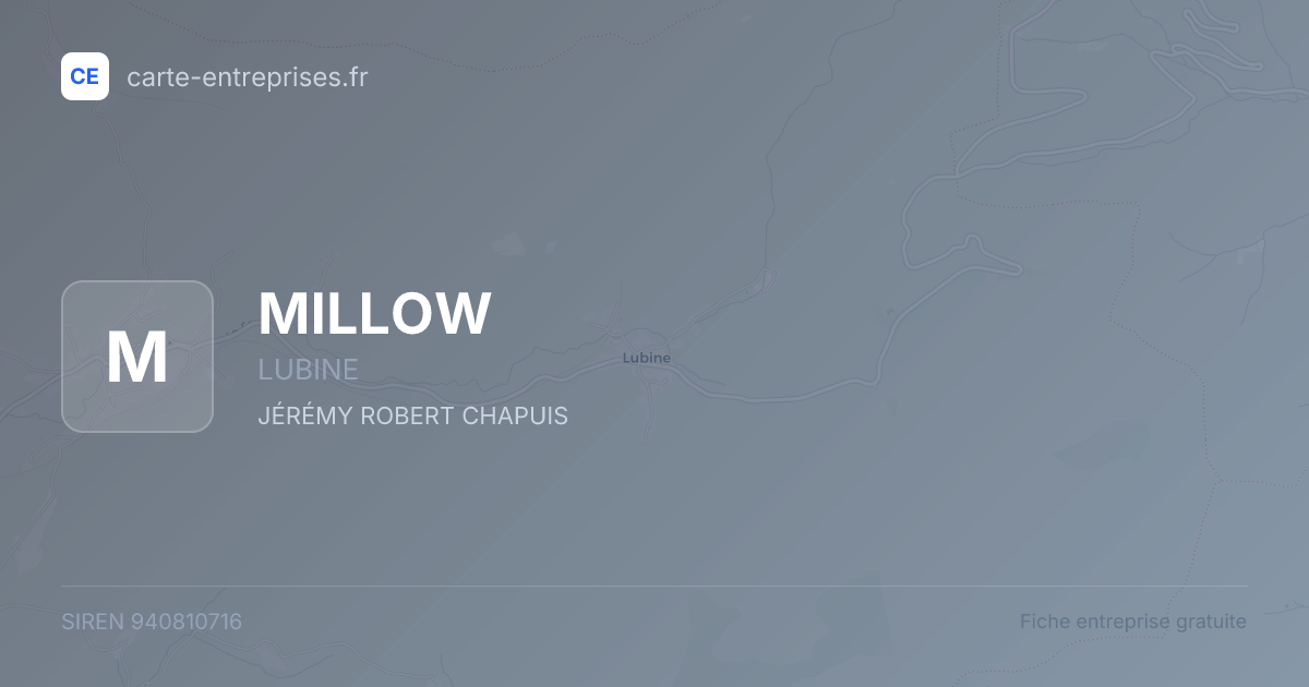 MILLOW — 940810716 — fiche entreprise