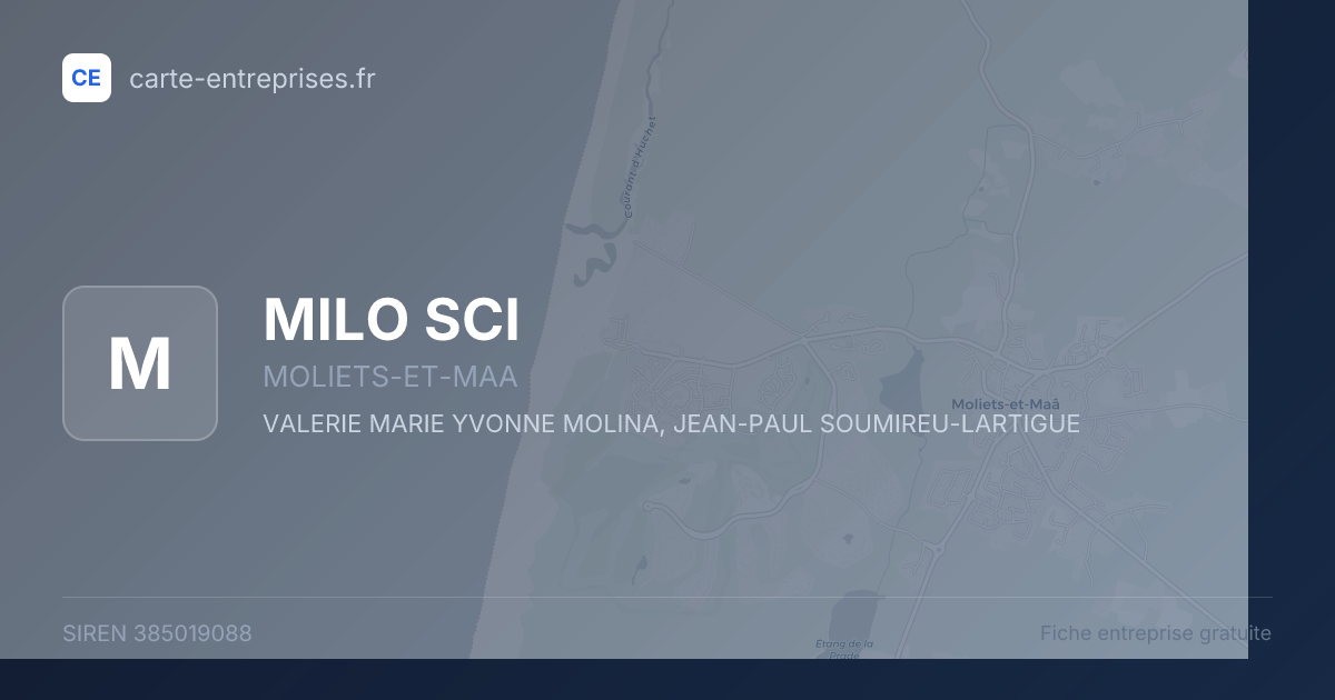 MILO SCI — 385019088 — fiche entreprise
