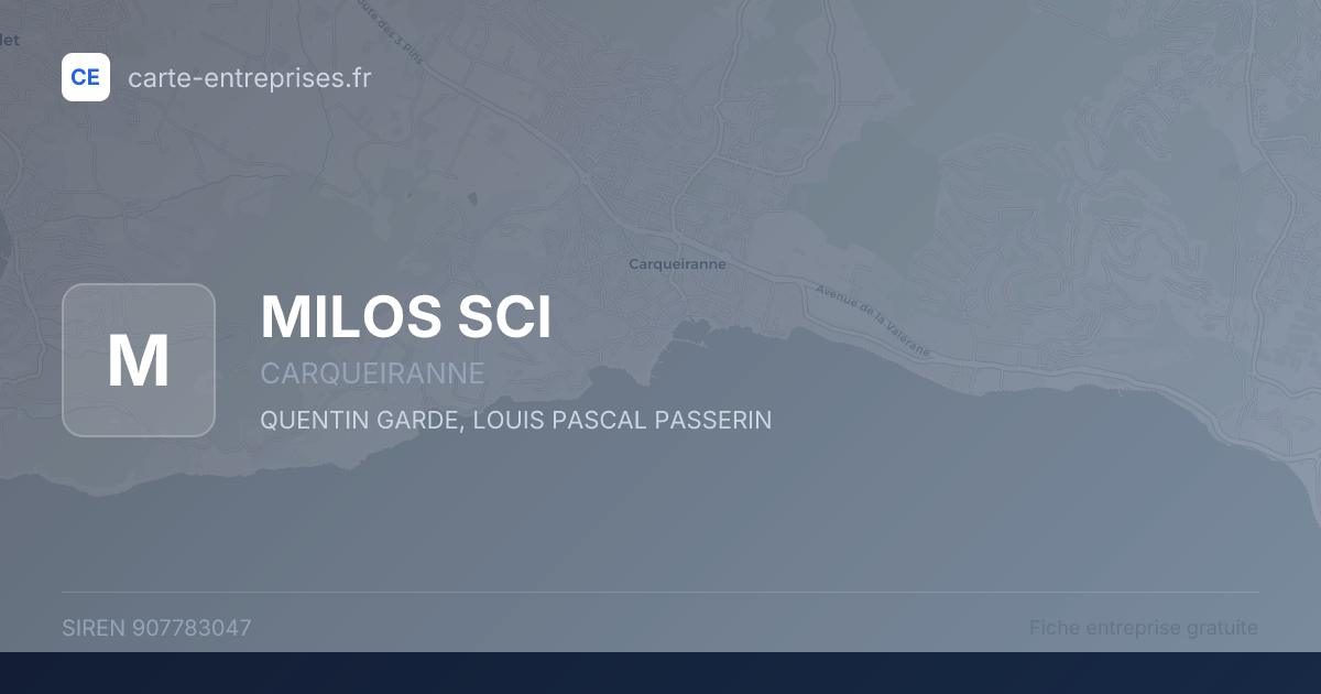 MILOS SCI — 907783047 — fiche entreprise