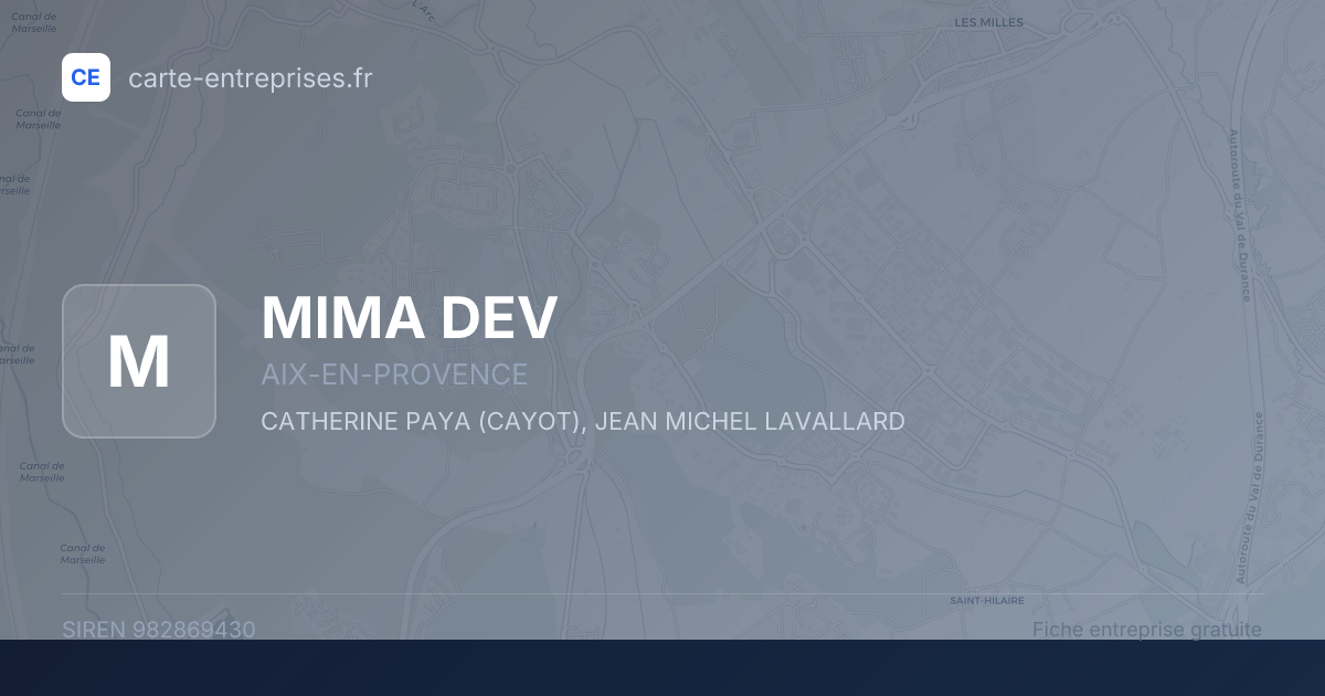 MIMA DEV — 982869430 — fiche entreprise
