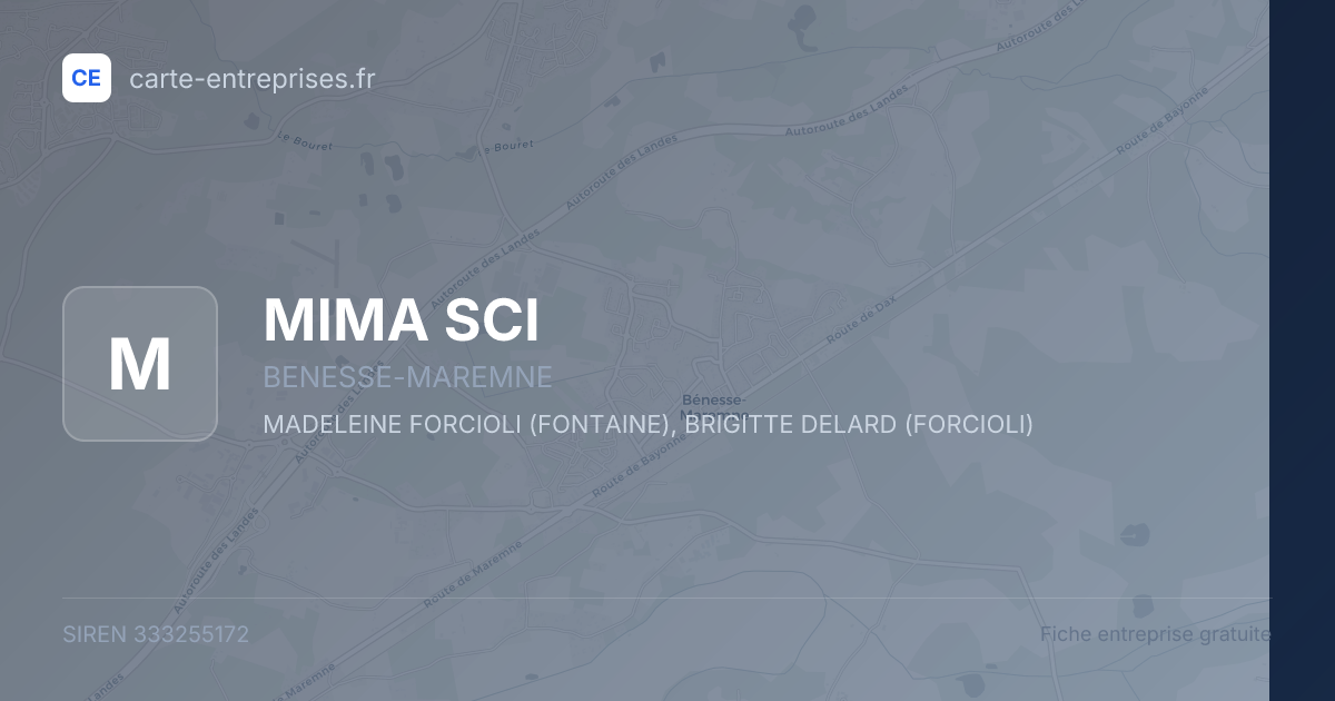 MIMA SCI — 333255172 — fiche entreprise
