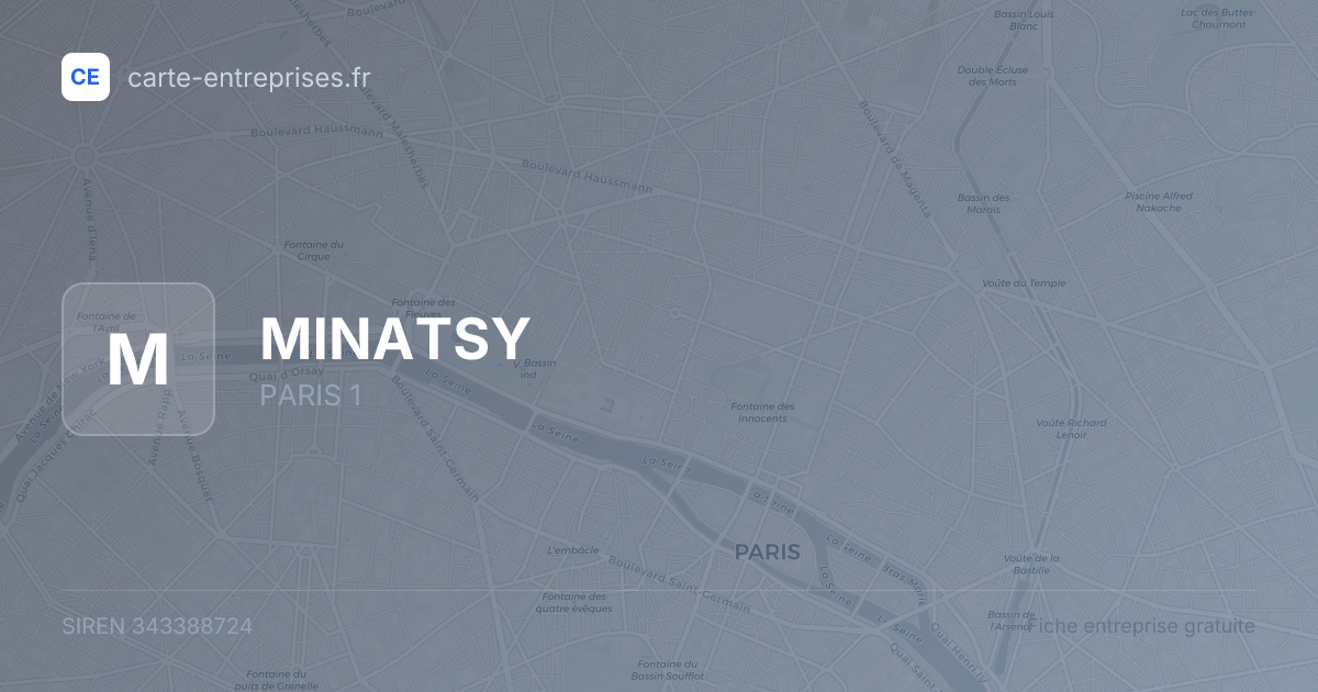 MINATSY — 343388724 — fiche entreprise