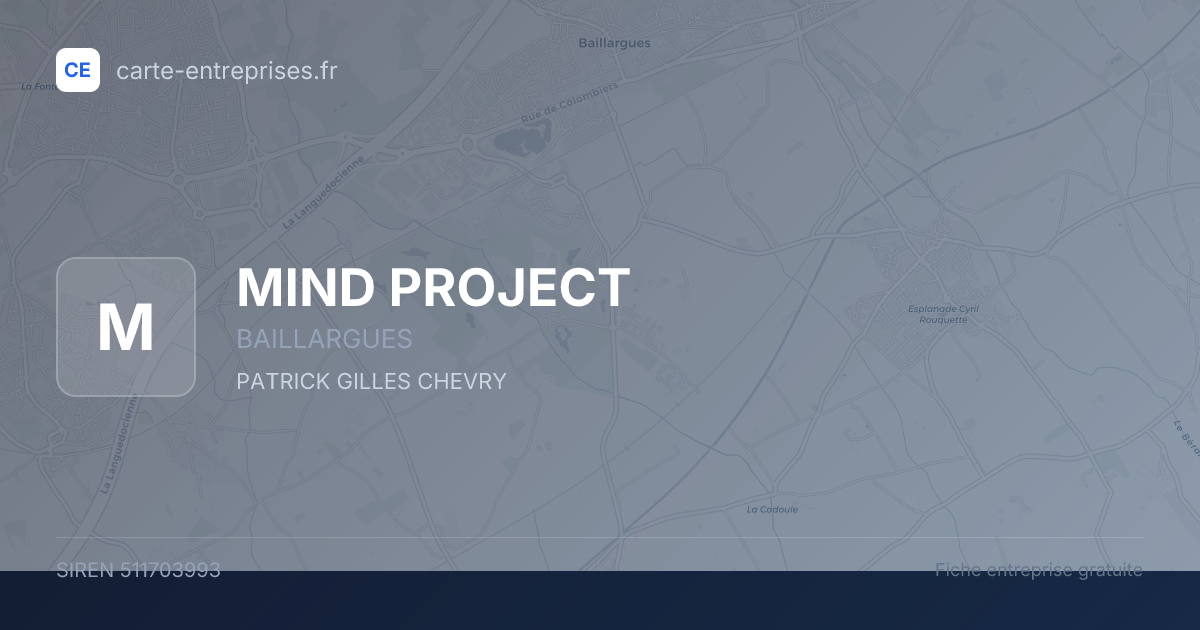 MIND PROJECT — 511703993 — fiche entreprise