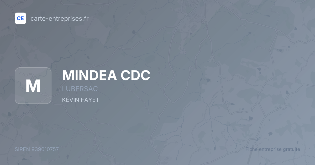 MINDEA CDC — 939010757 — fiche entreprise