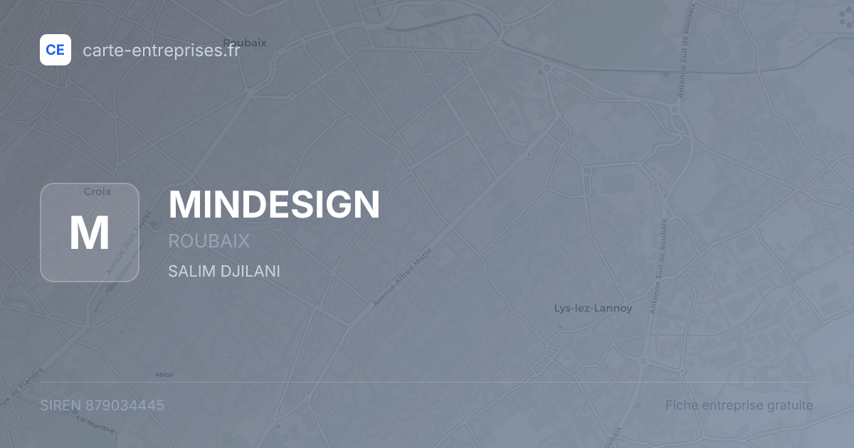 MINDESIGN — 879034445 — fiche entreprise