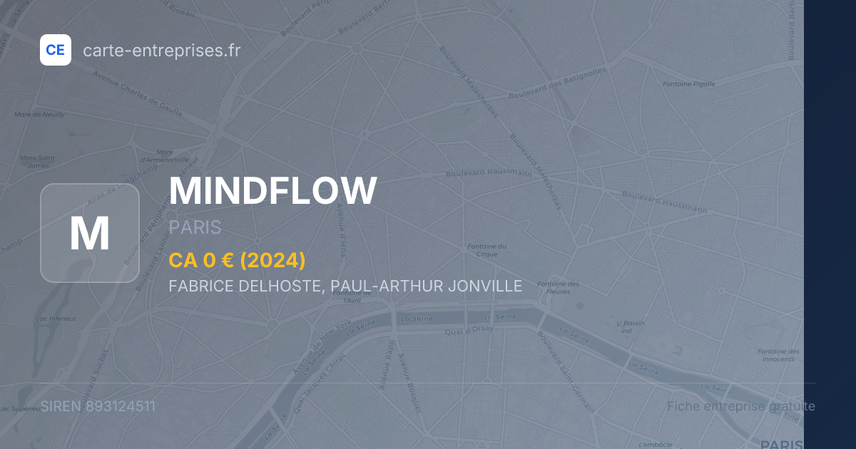 MINDFLOW — 893124511 — fiche entreprise