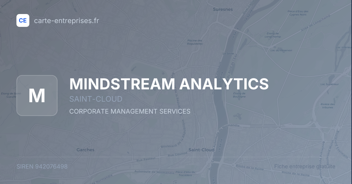 MINDSTREAM ANALYTICS — 942076498 — fiche entreprise