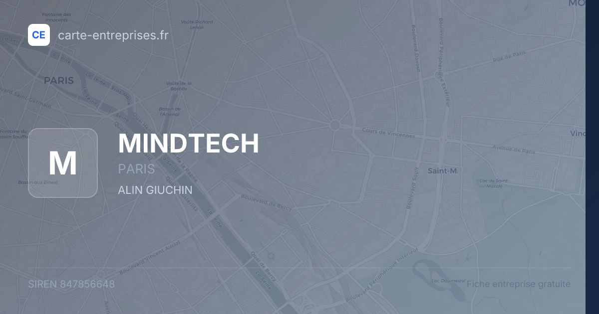 MINDTECH — 847856648 — fiche entreprise