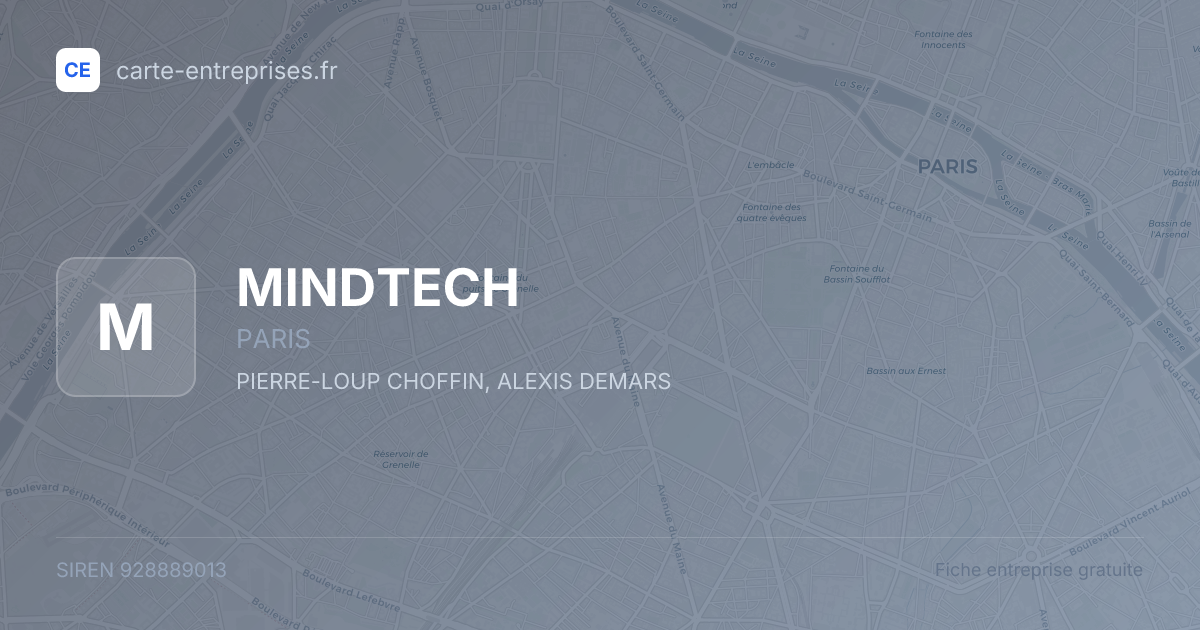 MINDTECH — 928889013 — fiche entreprise