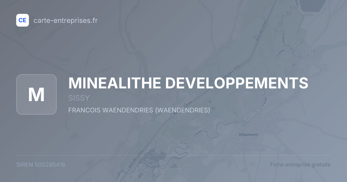 MINEALITHE DEVELOPPEMENTS — 500285416 — fiche entreprise