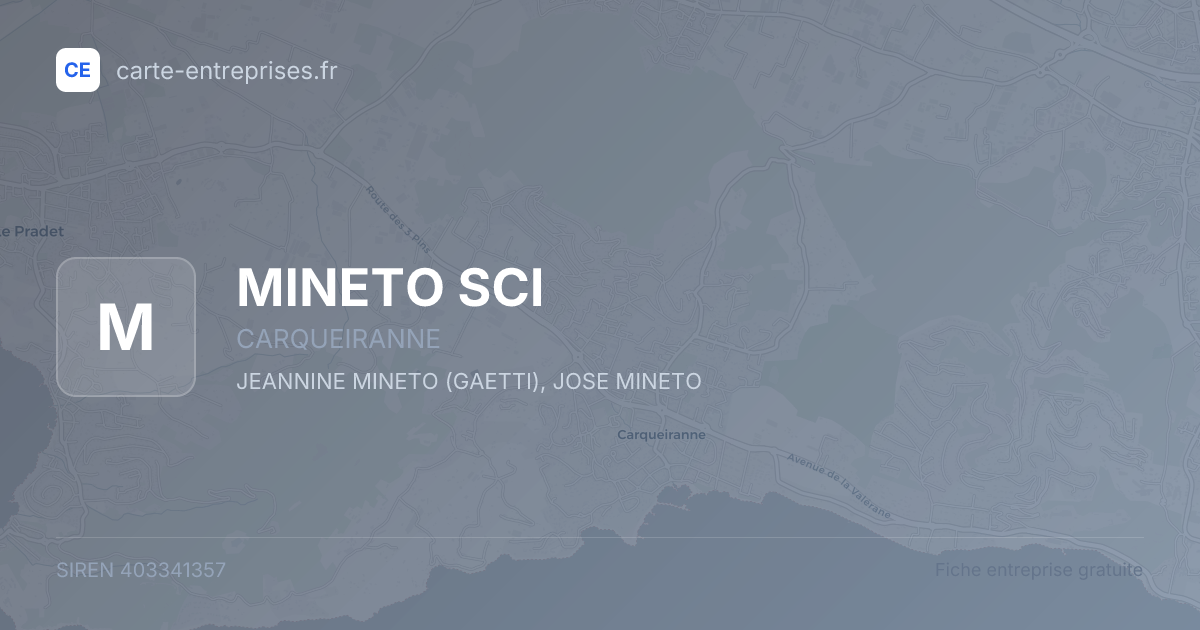 MINETO SCI — 403341357 — fiche entreprise