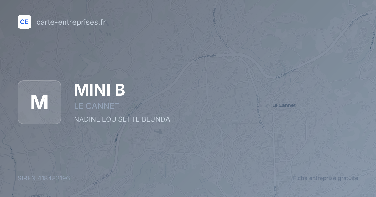 MINI B — 418482196 — fiche entreprise
