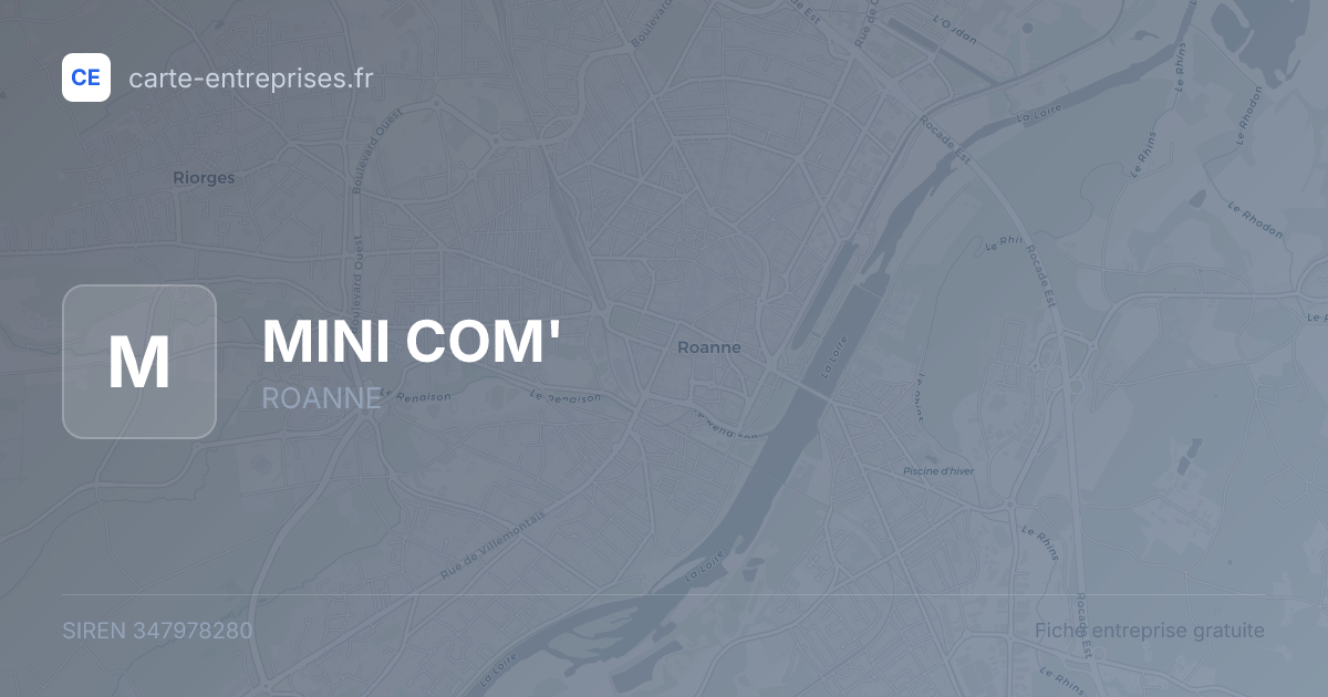 MINI COM' — 347978280 — fiche entreprise