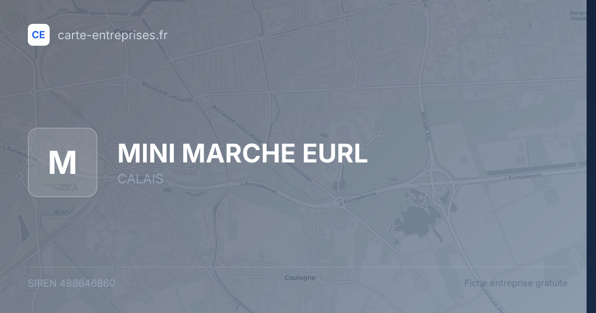 MINI MARCHE EURL — 488646860 — fiche entreprise