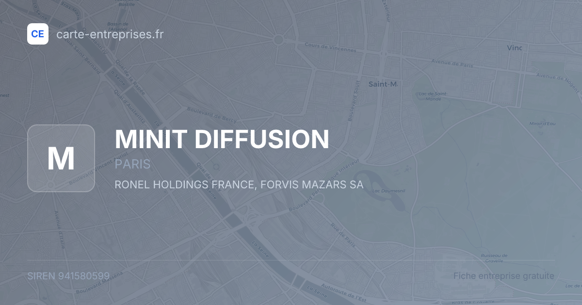 MINIT DIFFUSION — 941580599 — fiche entreprise