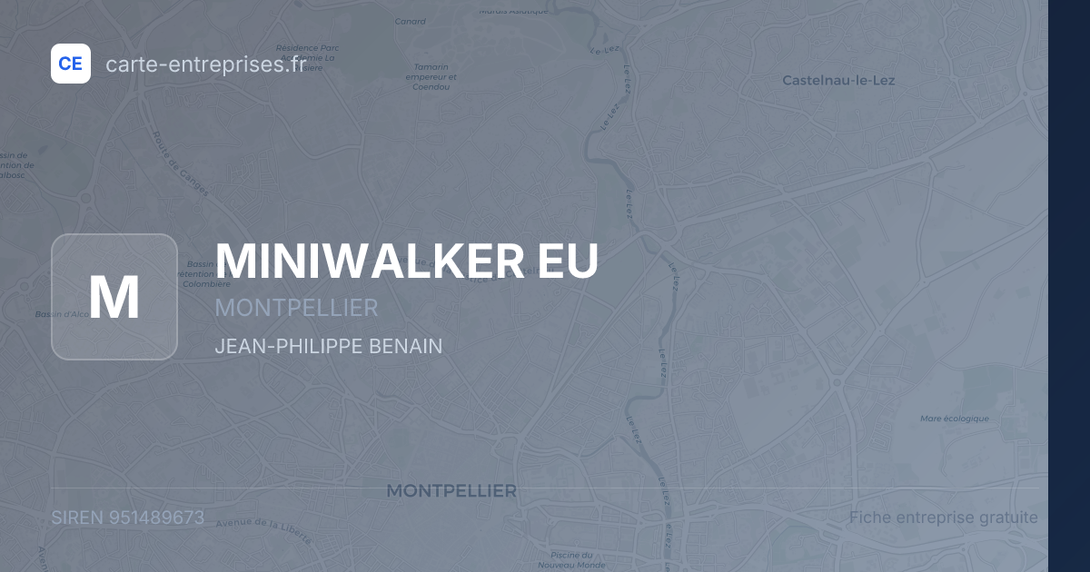MINIWALKER EU — 951489673 — fiche entreprise