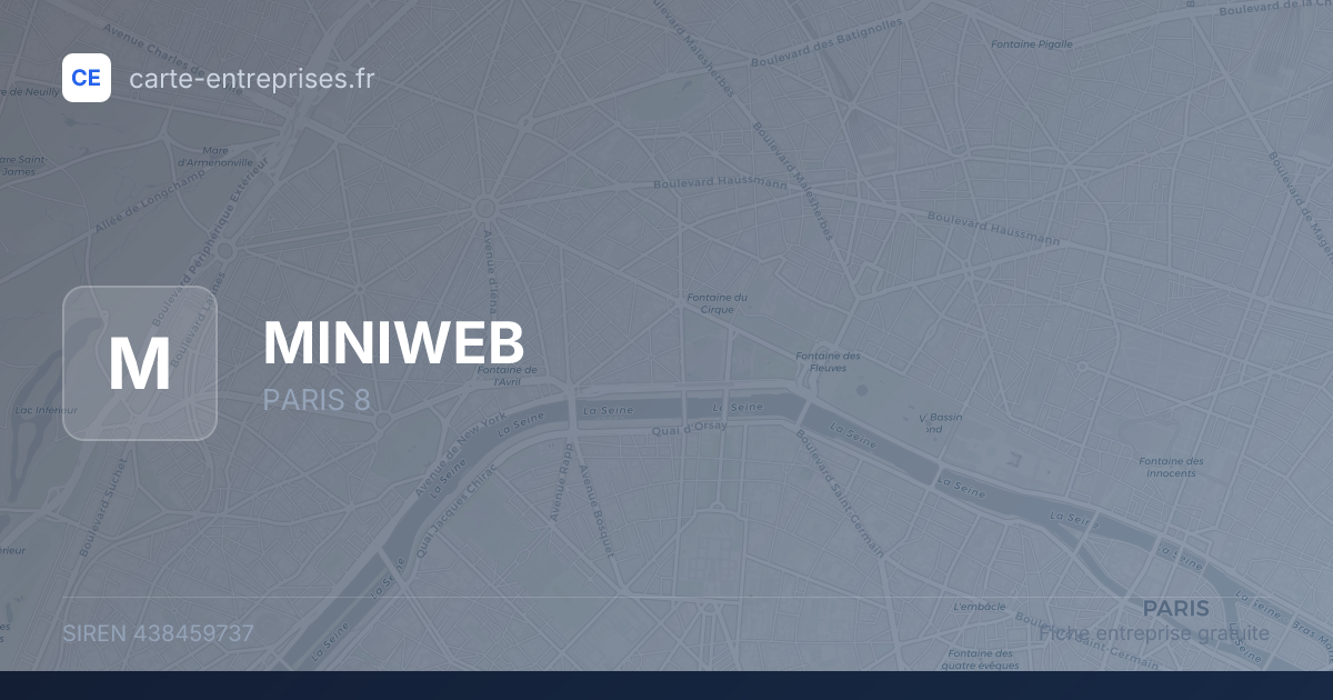 MINIWEB — 438459737 — fiche entreprise