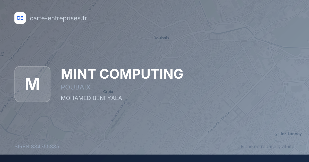 MINT COMPUTING — 834355885 — fiche entreprise