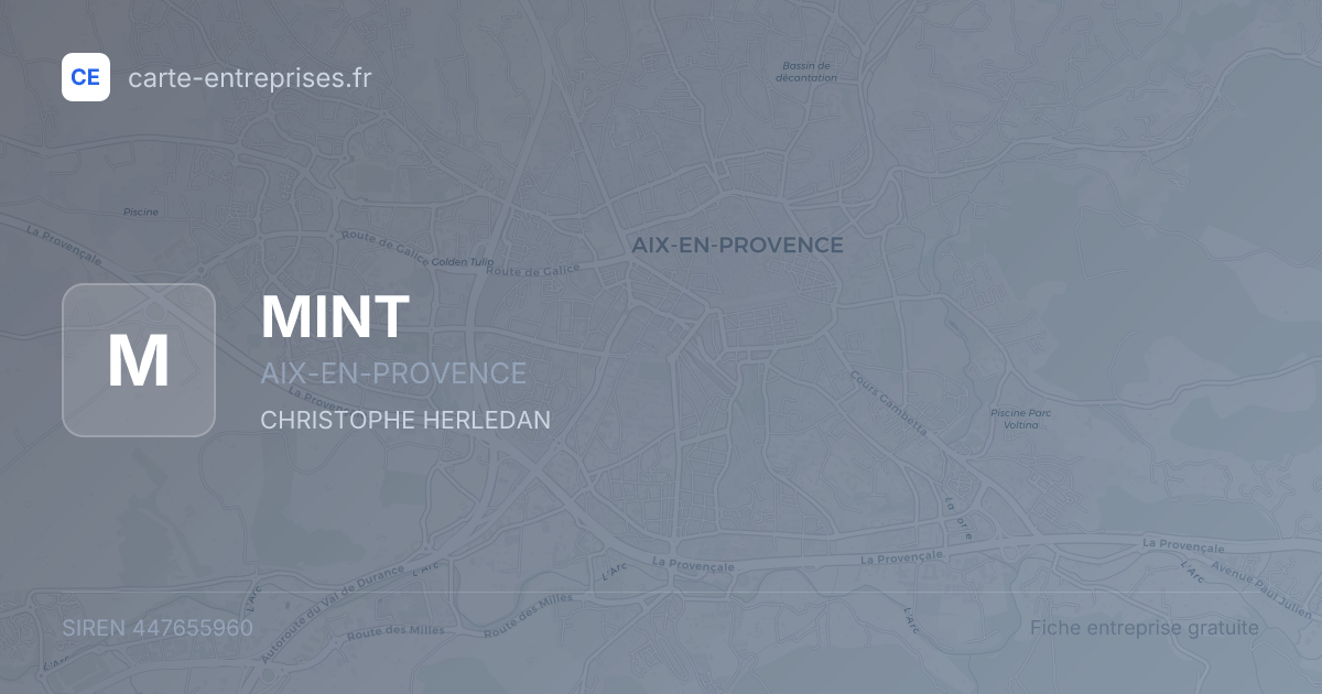 MINT — 447655960 — fiche entreprise