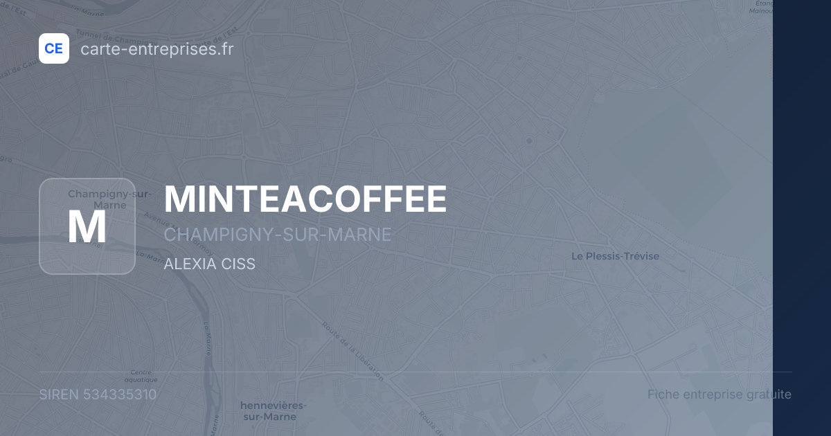MINTEACOFFEE — 534335310 — fiche entreprise