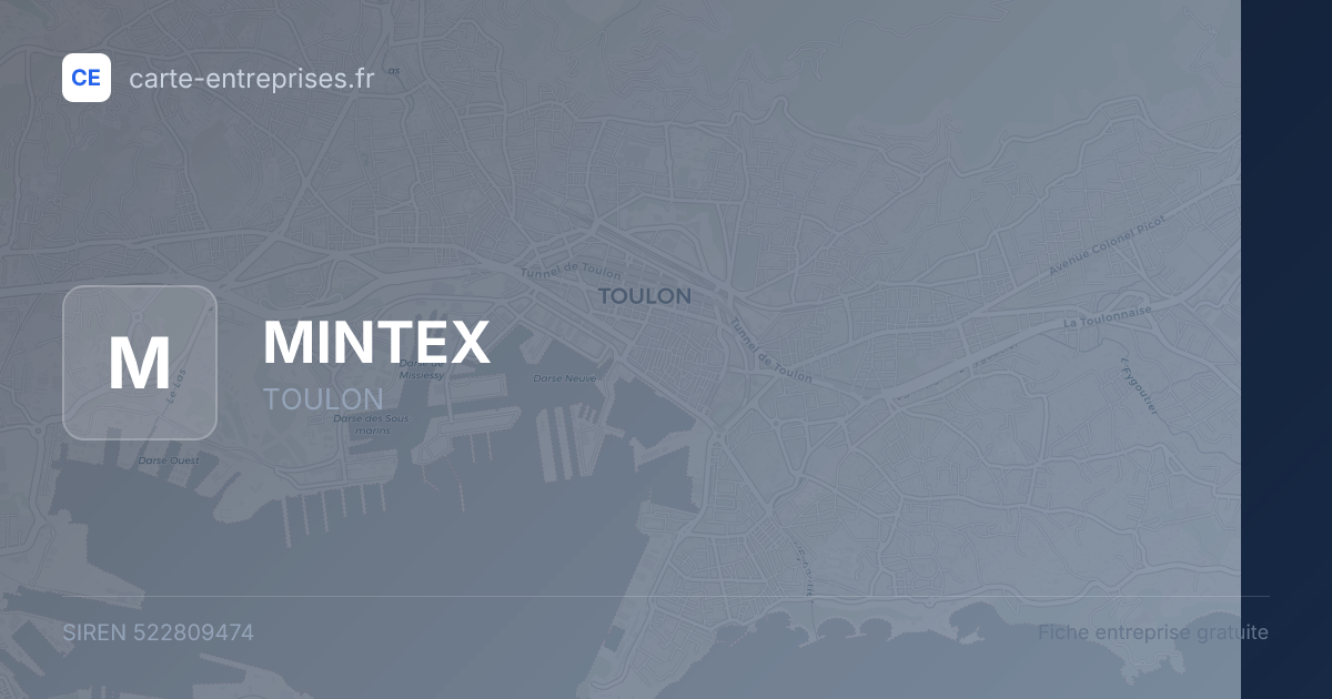 MINTEX — 522809474 — fiche entreprise