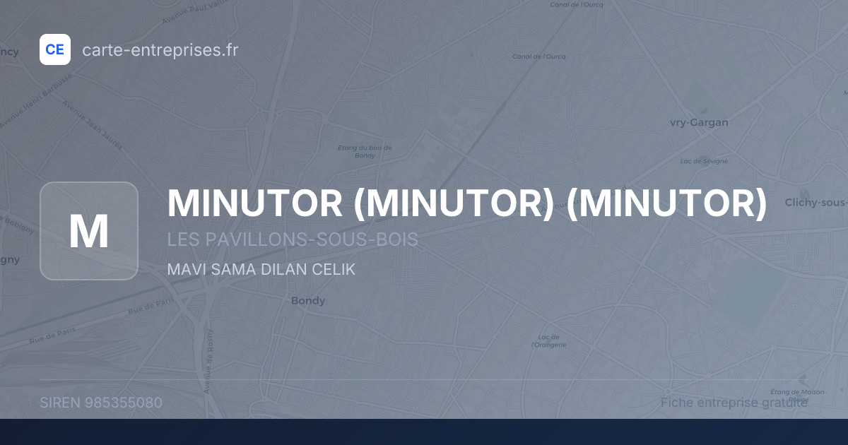 MINUTOR (MINUTOR) (MINUTOR) — 985355080 — fiche entreprise