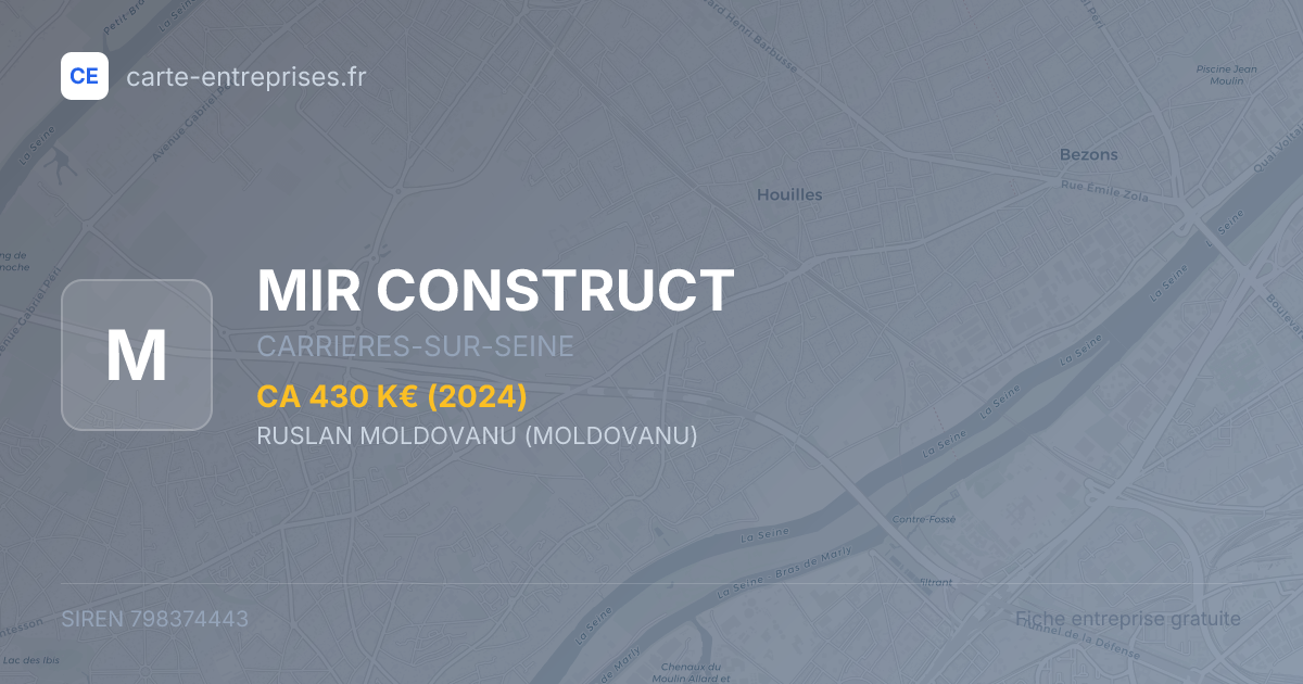 MIR CONSTRUCT — 798374443 — fiche entreprise