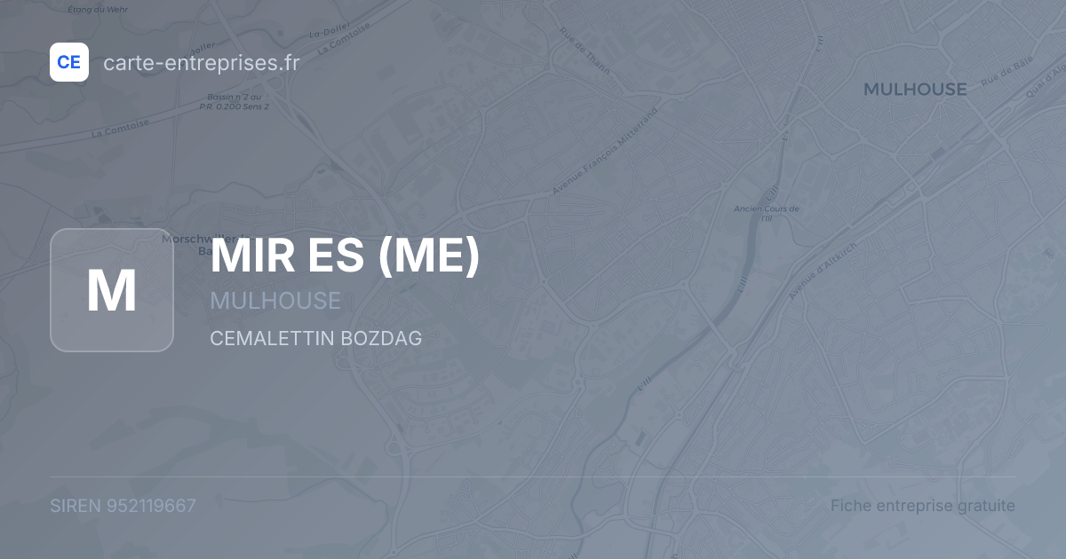 MIR ES (ME) — 952119667 — fiche entreprise