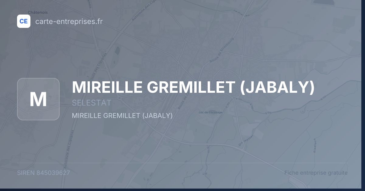 MIREILLE GREMILLET (JABALY) — 845039627 — fiche entreprise