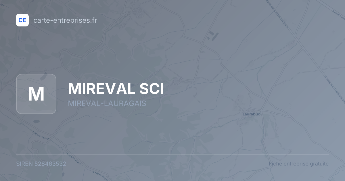 MIREVAL SCI — 528463532 — fiche entreprise