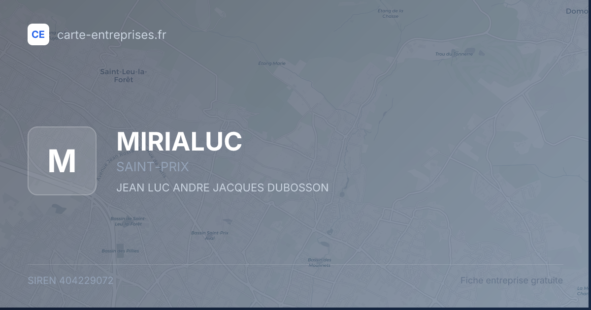 MIRIALUC — 404229072 — fiche entreprise