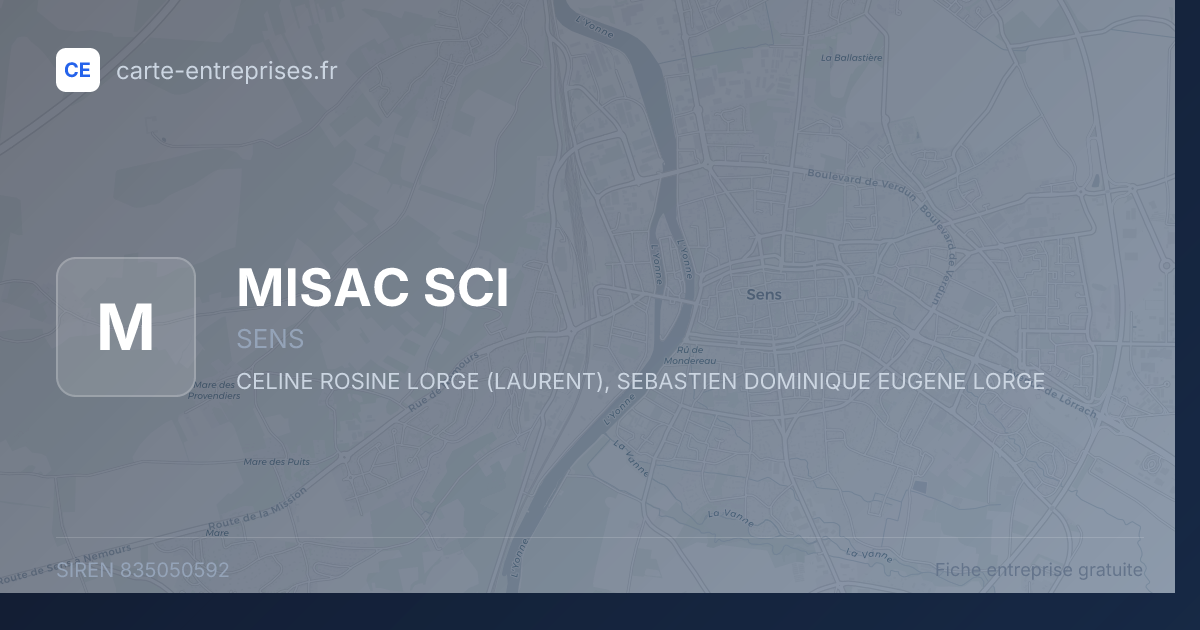 MISAC SCI — 835050592 — fiche entreprise