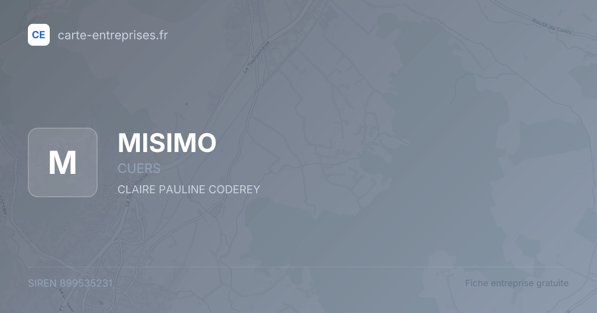MISIMO — 899535231 — fiche entreprise