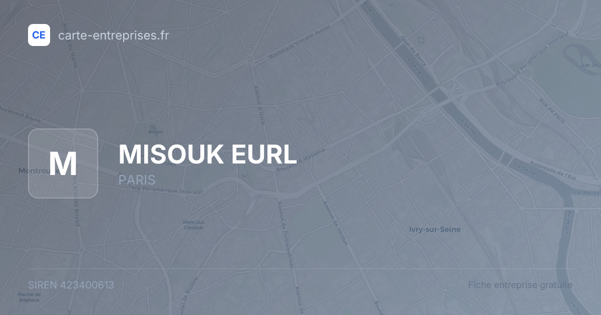 MISOUK EURL — 423400613 — fiche entreprise