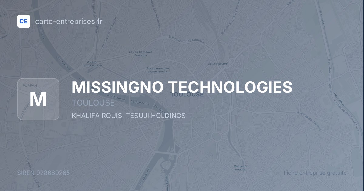 MISSINGNO TECHNOLOGIES — 928660265 — fiche entreprise