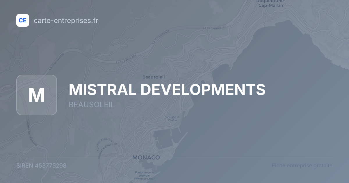 MISTRAL DEVELOPMENTS — 453775298 — fiche entreprise
