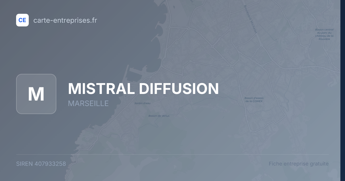 MISTRAL DIFFUSION — 407933258 — fiche entreprise