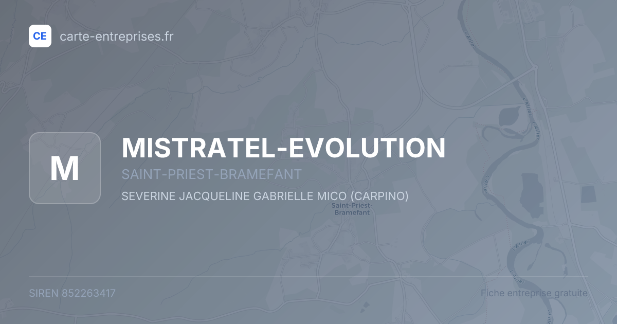 MISTRATEL-EVOLUTION — 852263417 — fiche entreprise