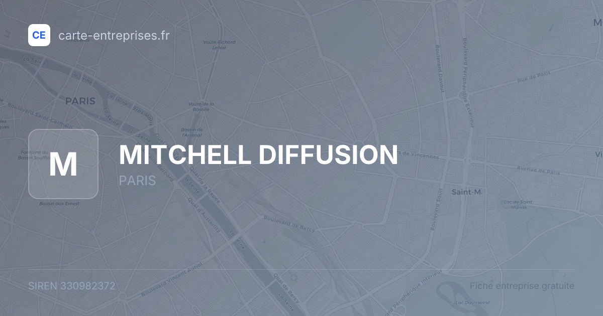 MITCHELL DIFFUSION — 330982372 — fiche entreprise