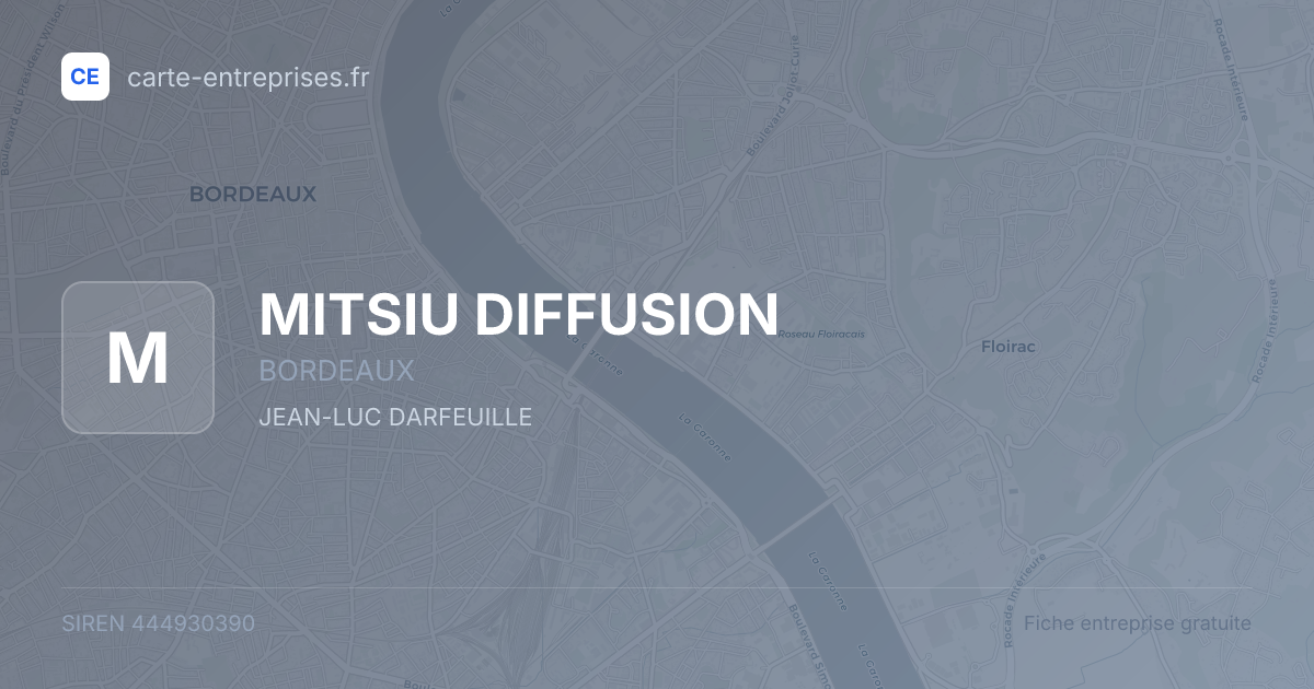 MITSIU DIFFUSION — 444930390 — fiche entreprise