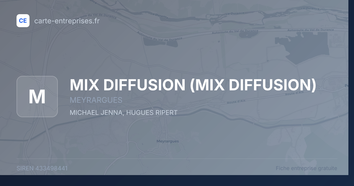 MIX DIFFUSION — 433498441 — fiche entreprise