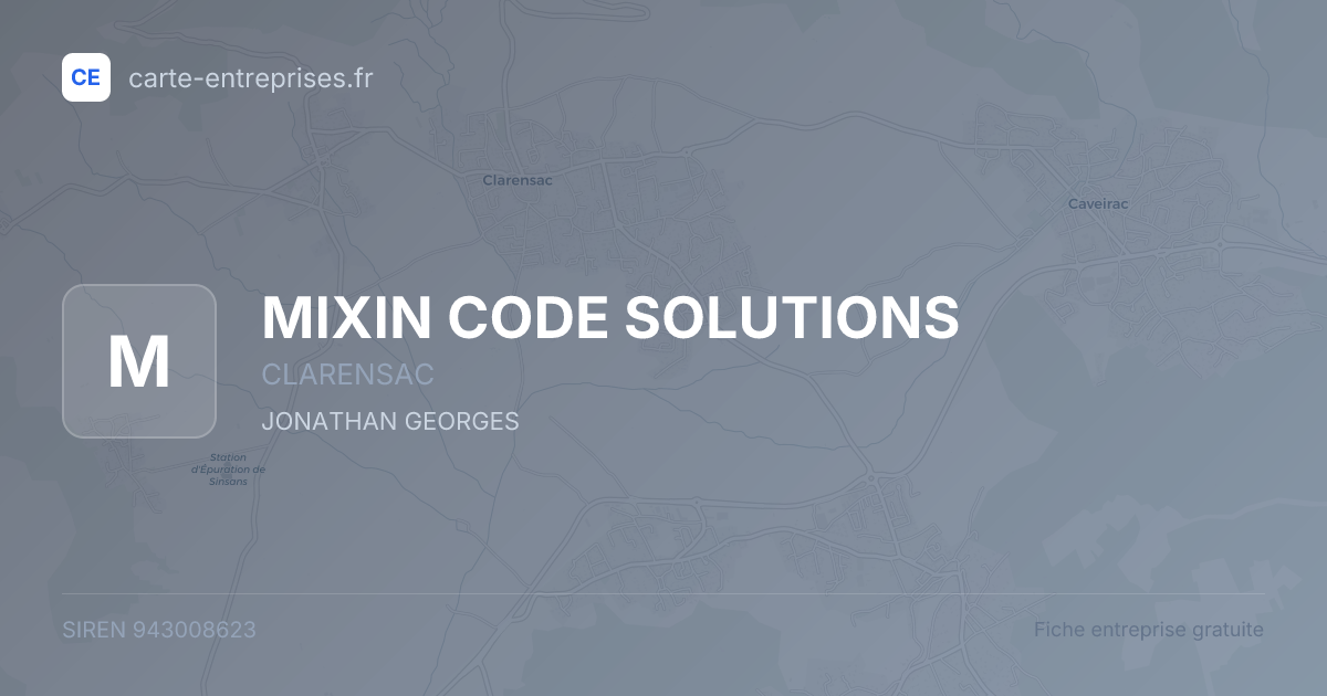 MIXIN CODE SOLUTIONS — 943008623 — fiche entreprise