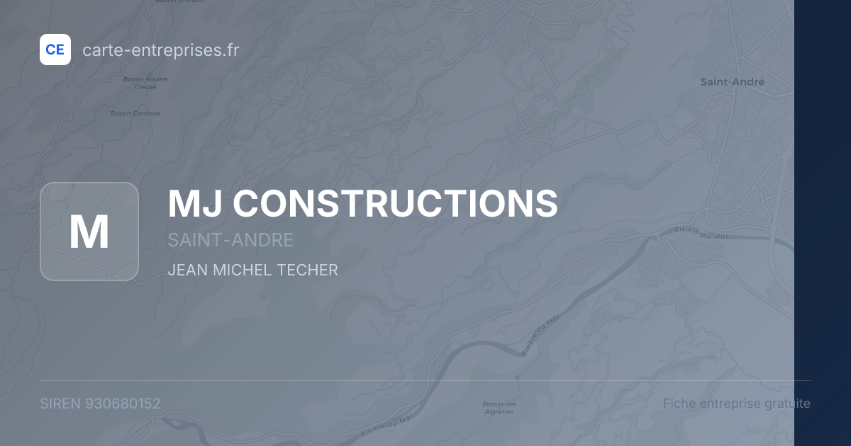 MJ CONSTRUCTIONS — 930680152 — fiche entreprise