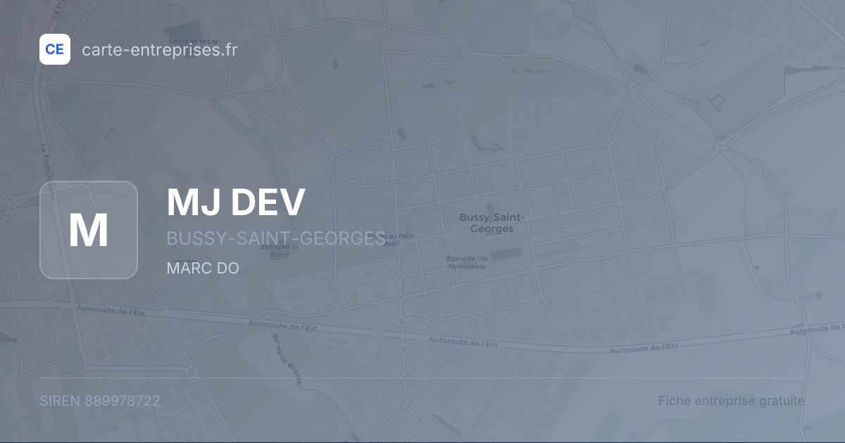 MJ DEV — 889978722 — fiche entreprise