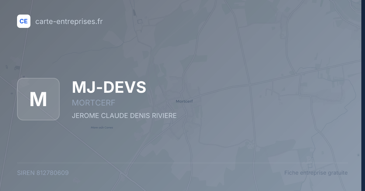 MJ-DEVS — 812780609 — fiche entreprise